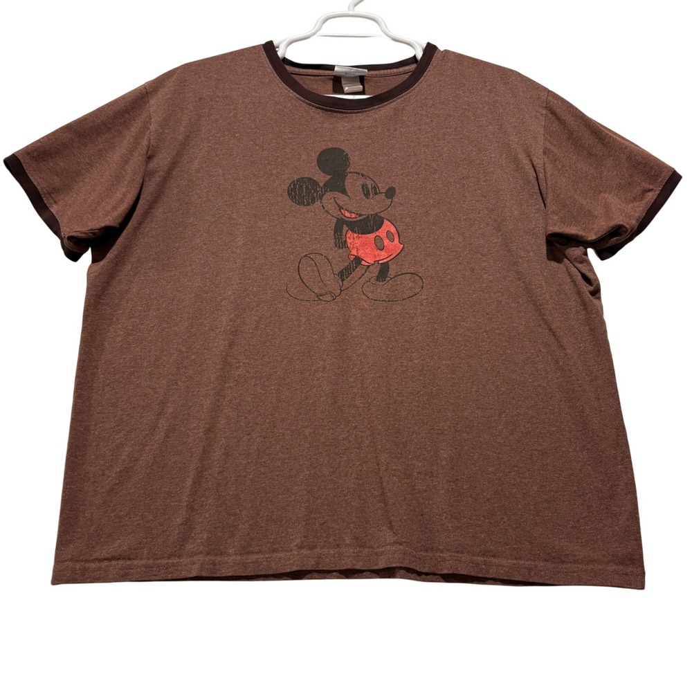 Disney Mickey Mouse‎ Disneyland Resort Ringer T-Shirt Graphic Tee Men's XL